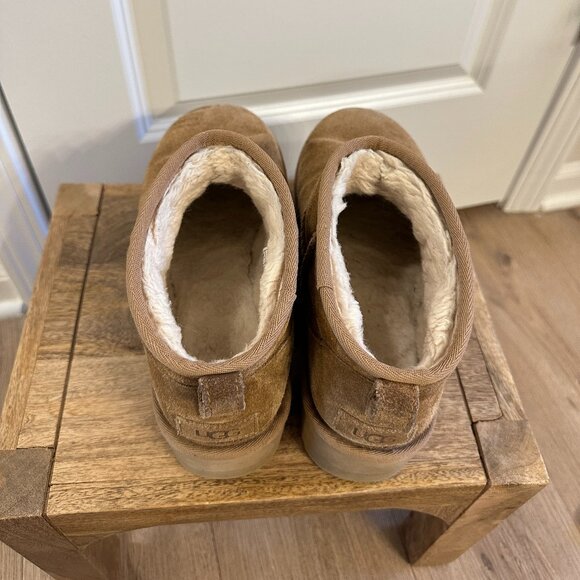 UGG Classic Ultra Mini Platform Boot in Chestnut Size US 9 - Picture 7 of 15